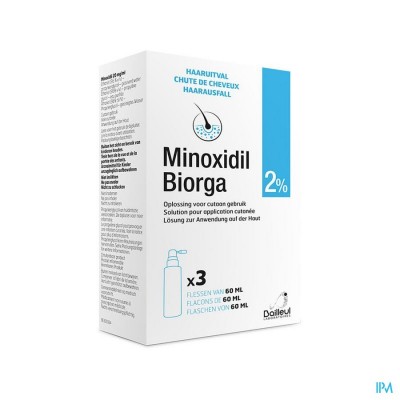 MINOXIDIL BIORGA 2% OPL CUTAAN KOFFER FL 3X60ML
