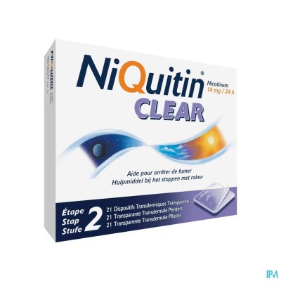 NIQUITIN CLEAR PATCHES 21 X 14 MG