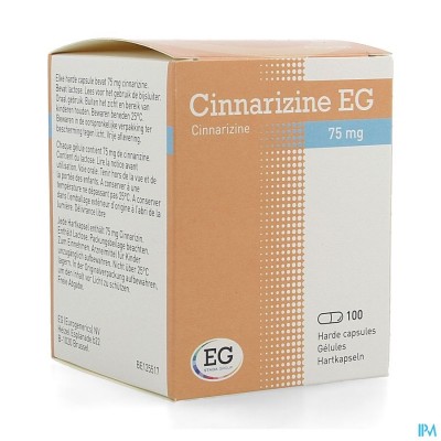 CINNARIZINE EG CAPS 100 X 75 MG