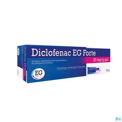 DICLOFENAC EG FORTE 20MG/G GEL TUBE 100G