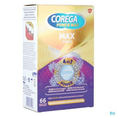 COREGA MAX CLEAN TABL 66