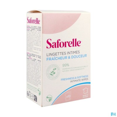 SAFORELLE LINGETTES FLUSHABLE 10