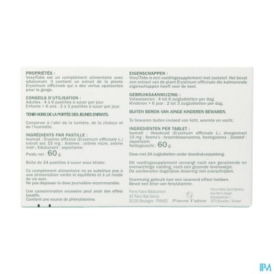 VOXYLTABS ZUIGTABLETTEN 24 VERV.2663490