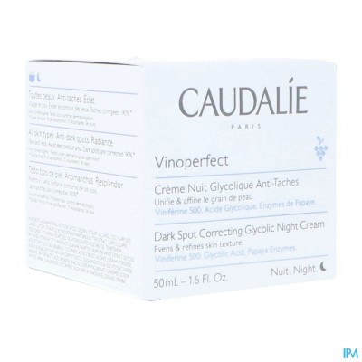 CAUDALIE VINOPERFECT GLYCOL NACHTCR A/VLEKKEN 50ML