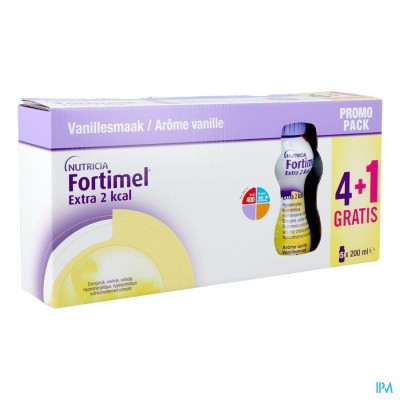 FORTIMEL EXTRA VANILLE 2KCAL PROMOPACK 4+1 5X200ML