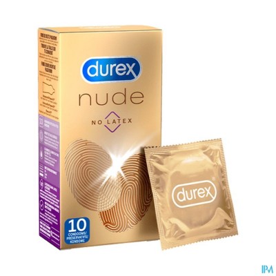 DUREX NUDE NO LATEX CONDOOMS 10