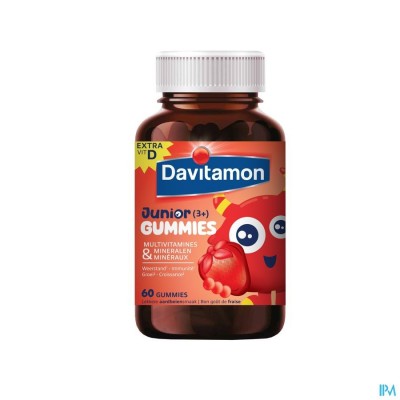 DAVITAMON JUNIOR GUMMIES AARDBEI 60