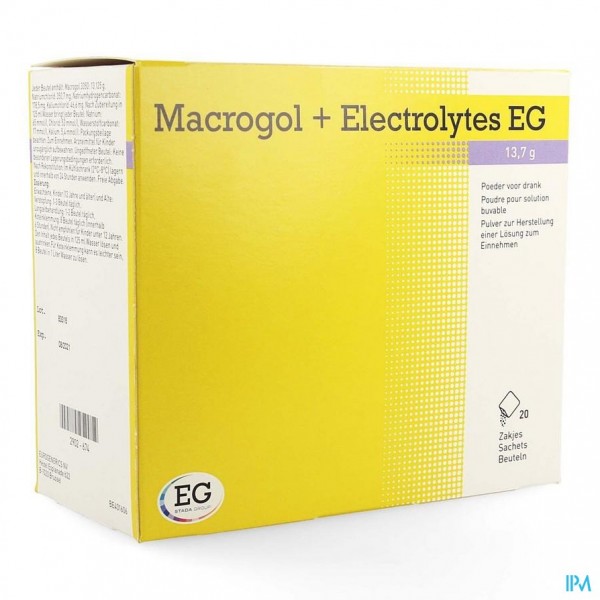 MACROGOL+ELECTROLYTES EG 13,7G PDR SACH 20